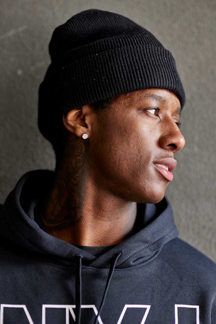 Side profile look at Jets corner Sauce Gardner.